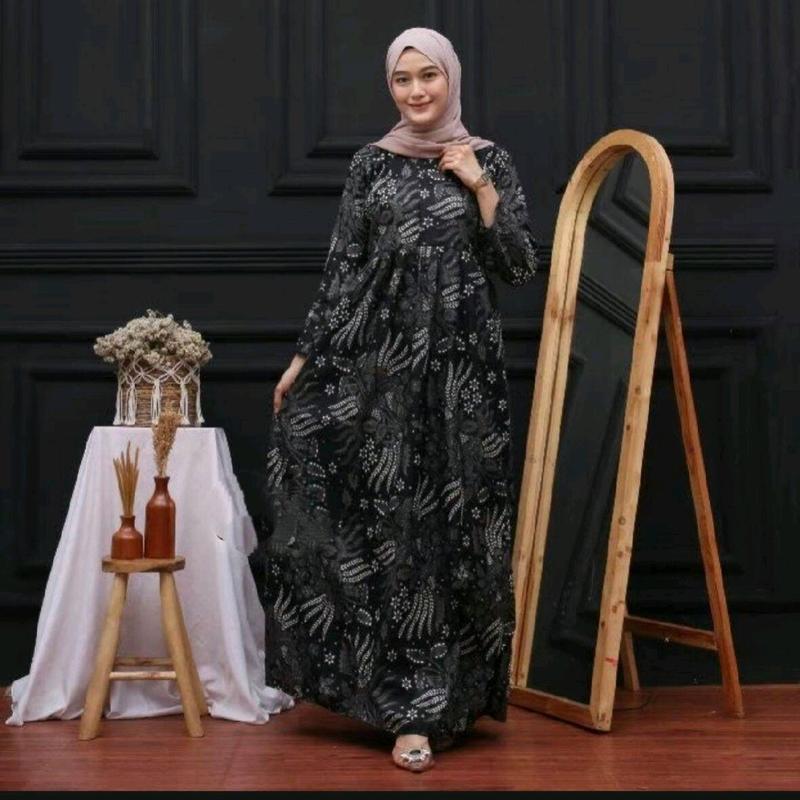 gamis batik terlaris size standar dan jumbo 2