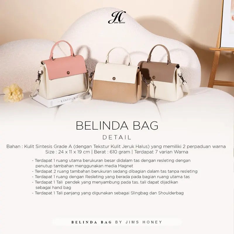 JIMS HONEY TAS SELEMPANG WANITA NEW BELINDA BAG 6