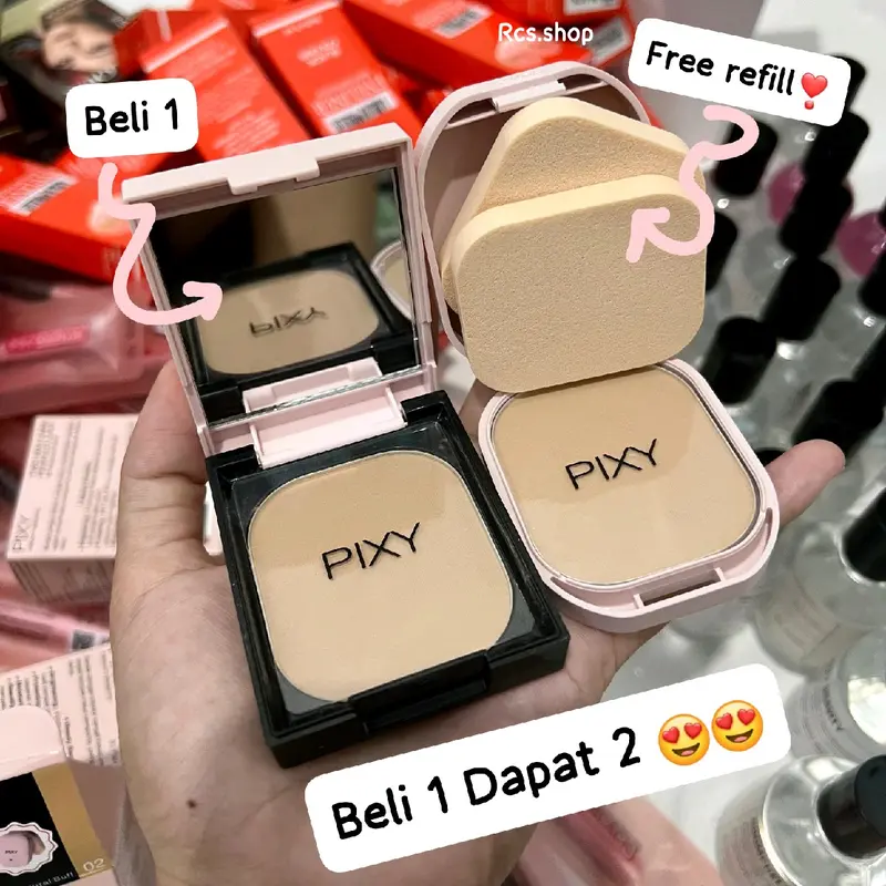 Pixy Two Way Cake Perfect Last +Tempat + Cermin FREE REFILL️ 1 dus isi2 Original 100% 0