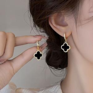Korean Xiaoxiangfeng Four Leaf Clover Earrings 2025 New Popular Style Exquisite Earrings Earrings Earrings Light Luxury Exquisite Premium Feeling