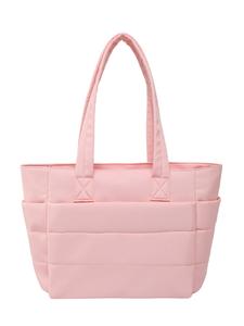 Bolsa tote acolchada de color sólido para mujer, bolsa de hombro ligera y voluminosa para viajes, trabajo y playa, casual, moderna y versátil, de alta calidad, ideal para el traslado diario