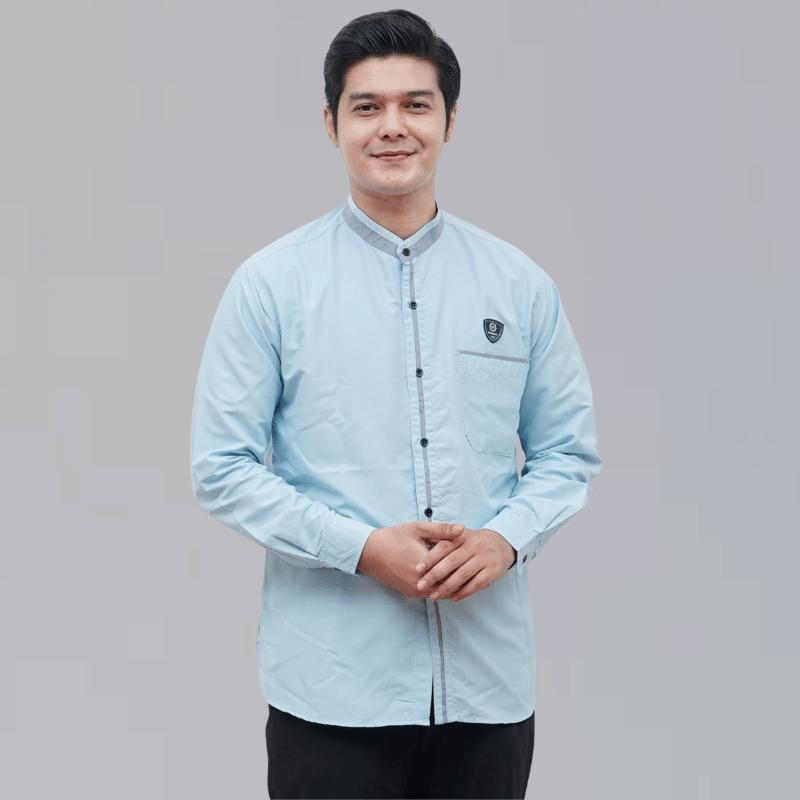 Baju Koko Putih Lengan Panjang Kemko Hadroh Kemeja Koko Dewasa Kurta Taqwa Baju Muslim Pria Kekinian Casual 3