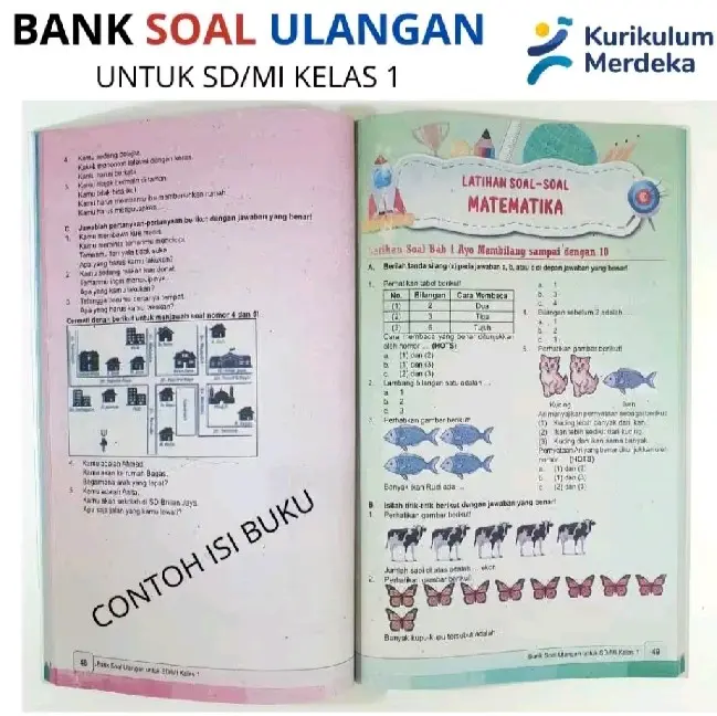 Buku Bank Soal Ulangan Lengkap SD/MI Kelas 1-6 Kurikulum Merdeka Semester 1 & 2 Siswa 1