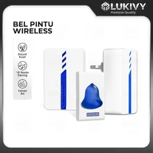 Bel Pintu Rumah Tanpa Kabel 18 Nada Bel Toko Kantor Nirkabel Waterproof Smart Multifungsi
