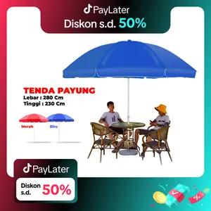 SPEEDS Payung Tenda Lebar 280cm Payung Pantai Cafe Bazaar Parasol Tenda Booth 031-4