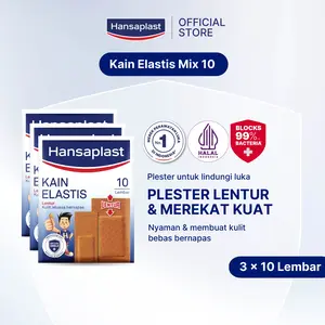 HANSAPLAST Plester Lentur Kain Elastis isi 10 P3K Plester Kain - Best Value