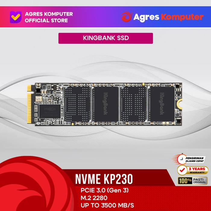 Promo KINGBANK SSD NVME GEN3 KP230 512GB PCIE 3.0 M.2 2280 3Y - UP