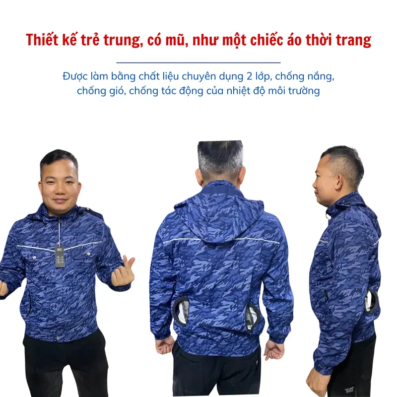 Áo điều hòa SENSI 40.000mAh 17V cao cấp, chạy 14-18 tiếng, size S-XXXL cho mọi cân nặng 4