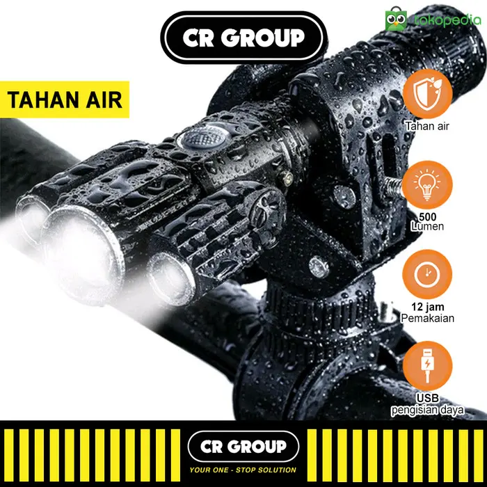 Promo [Crgroup] T233 Torchlight Senter Led 3 Lampu Multifungsi Rechargeable 1