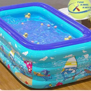 KOLAM RENANG ANAK TIGA CINCIN KELUARGA TIUP BESAR MAINAN KOLAM RENANG AWET BERKUALITAS