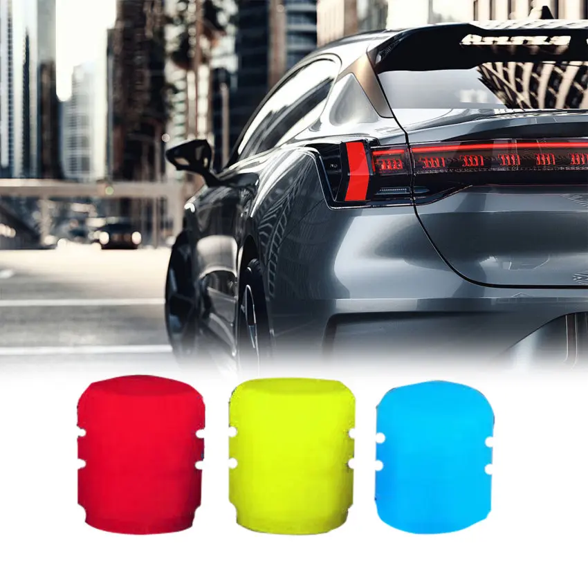 4PCS Luminous Car Tire Valve Cap Fluorescent Night Glowing Decor Motorcycle Bike Wheel Nozzle Dustproof Tire Valve Stem Caps