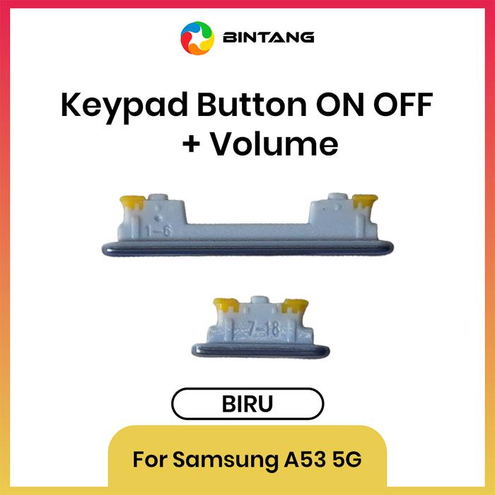 Gambar BINTANG KEYPAD BUTTON / TOMBOL ON OFF + VOLUME BIRU For SAMSUNG A53 5G dari Bintang Official Store Kota Tangerang Tokopedia