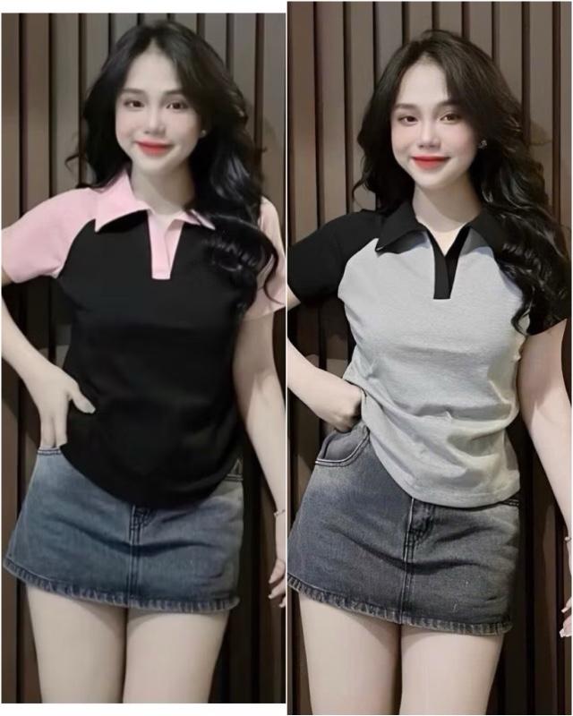 Product Introduction of Bigsize 60-140kg áo babytee cổ trụ phối màu đẹp sang 2