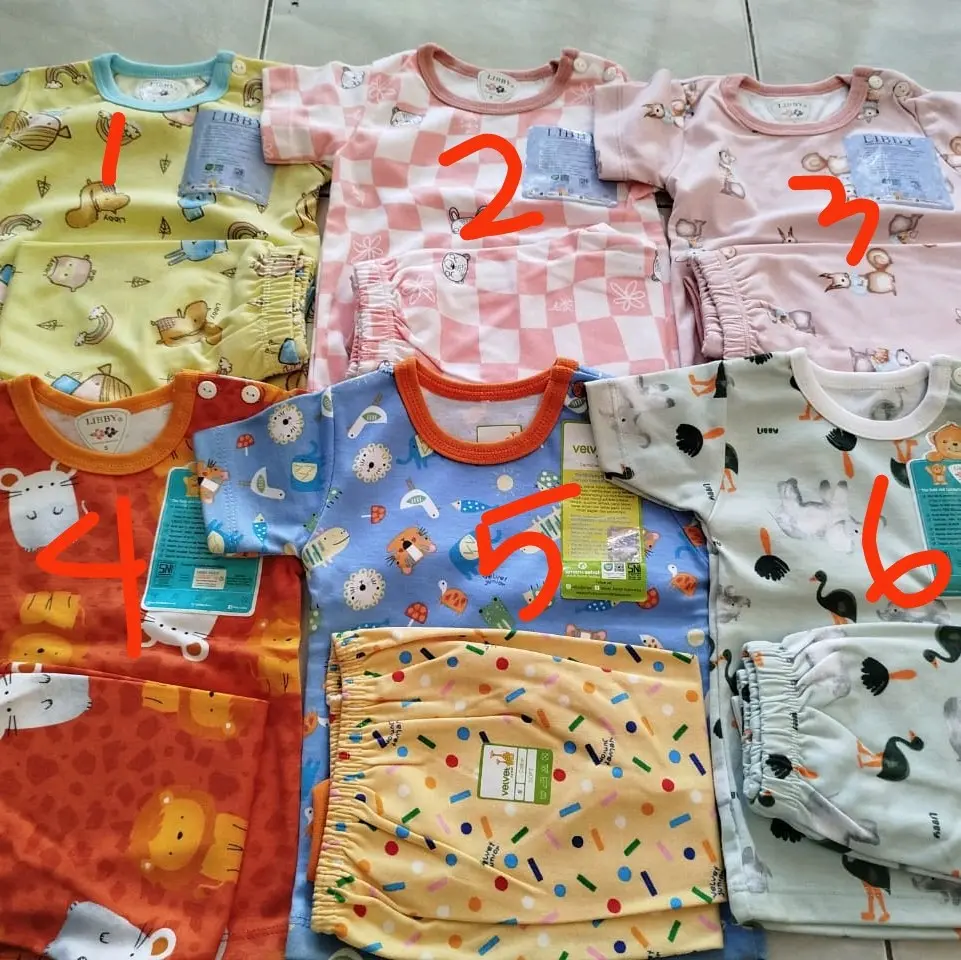 velvet junior, libby baby size s pendek panjang dan panjang panjang
