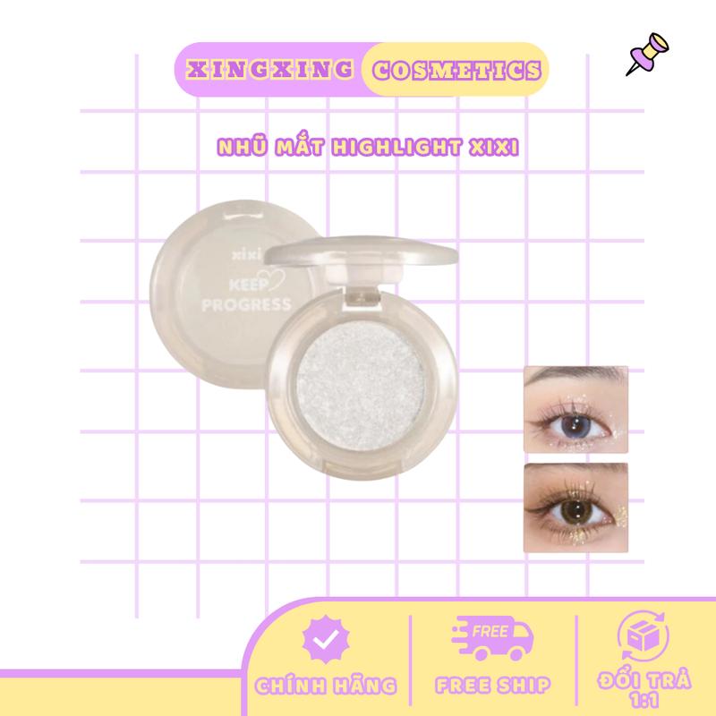 Xixi phấn mắt đơn sắc D559 hủ nhũ mịn highlight siêu sáng long lanh