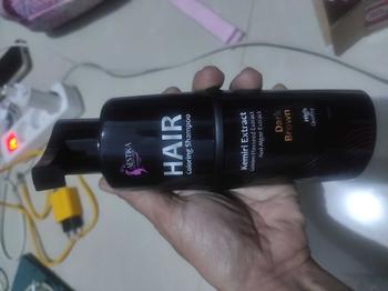 Product Review of [Promo Spesial] Aestika Dark Brown Hair Coloring Shampoo - Pewarna Rambut Beruban Kering Red Extract from i**i 1