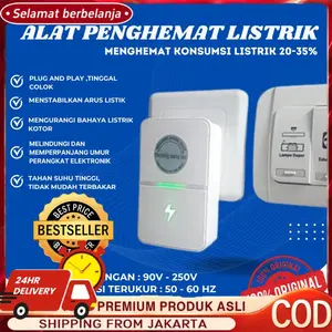 PLN Electricity Saving Box 2025 - Alat Hemat Daya kWh dengan Soft Start, Cocok untuk Tagihan Pulsa & Bulanan Listrik, Teknologi Jerman Terbaru, Hemat 200%, Plug and Play, Tahan 100 Tahun