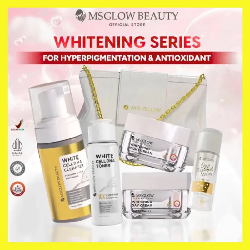 MS GLOW NEW SERIES & REGULER SERIES set isi 5 pcs paket perawatan kulit wajah Kusam Mencerahkan Berjerawat 0