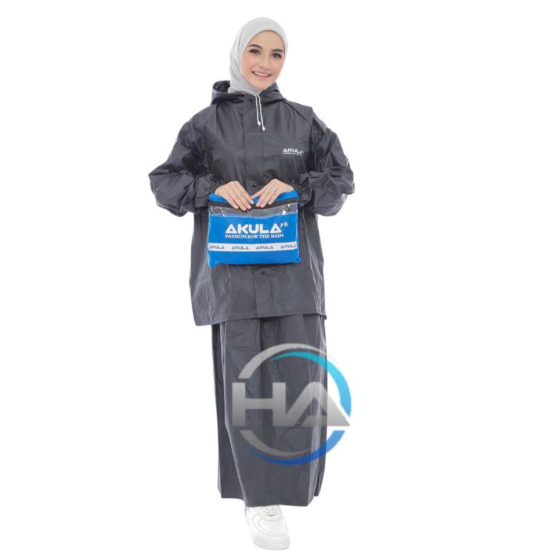 Jas hujan Akula Setelan Rok Wanita New Produk Terbaik Anti Rembes Best Quality Mocca 7
