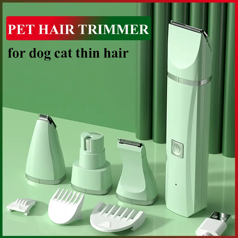 4 In 1 Alat Cukur Profesional Gunting Rambut Listrik Hewan Peliharaan Untuk Mencukur Bulu Anjing 7