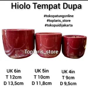 Hiolo Tempat Hio Keramik Polos 4in 10cm Leluhur Dewa Budha