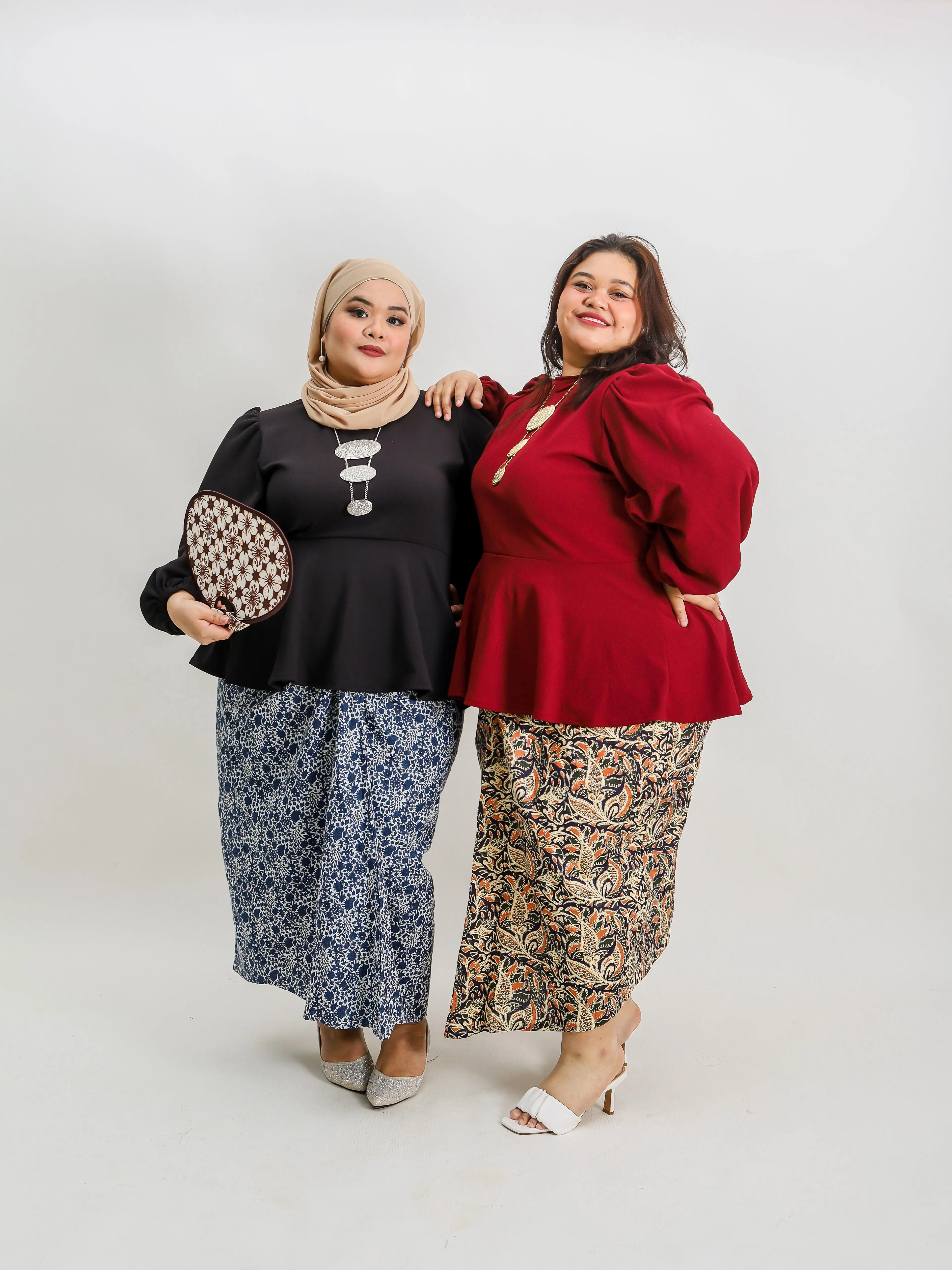 [TCC] Plus Size High Neck Peplum Top,Casual,Formal, Long Sleeve