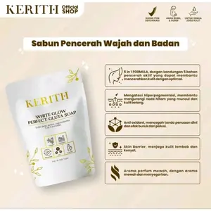 Kerith white glow perfect soap Pencerah Perawatan Mencerahkan Membersihkan Tubuh