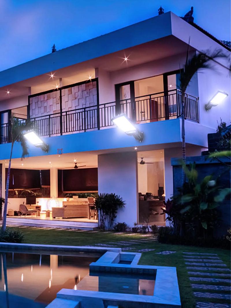Product Introduction of 2 - 8Pcs 108 COB LED Solar Lights Outdoor With 3 Mode Waterproof IP65 120° Motion Sensor Security Lighting 9600Lum LED Wall Street Lamp With Remote Controller For Yard Garden Decor 16