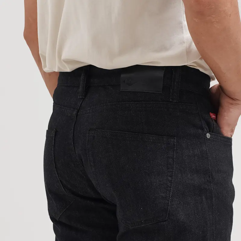 Lee Cooper Straight Fit Jeans Harry Rinse Black Rustic 3