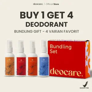 Deocare BUY 1 GET 4 deodorant spray with chamomile & aloevera extract 60ml Ampuh Mencegah Bau Ketiak dan Badan Mix 4 Varian