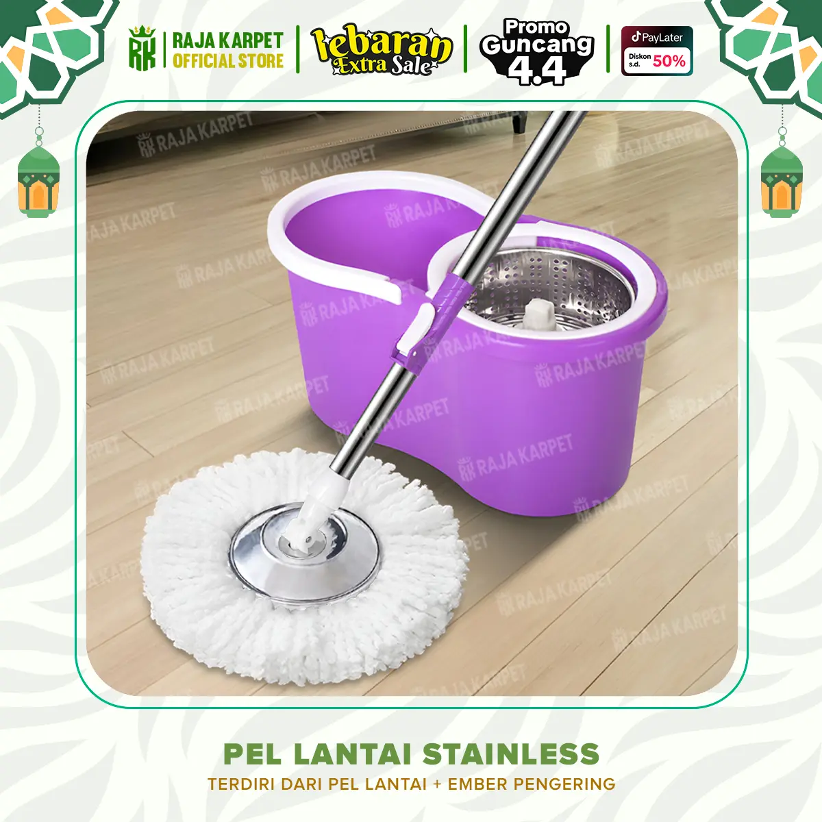 RAJA ANEKA ALAT PEL LANTAI  PRAKTIS & INOVATIF TANPA PERAS TANGAN