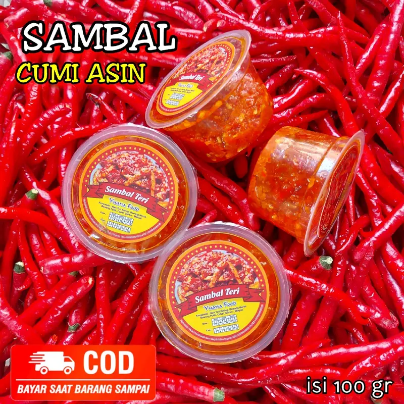 Sambal cumi asin enak Harga 1 Paket isi 4 Pcs 0