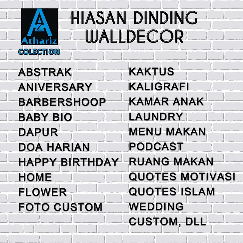 HIASAN DINDING WALDECOR MENU MAKAN FOOD MENU HITAM KUNING UKURAN 15 X 30 CM BIASA CUSTOM 2