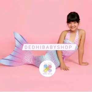 Mermaid pelangi baju duyung baju renang new model kostum putri duyung anak Cantik Motif Fashion