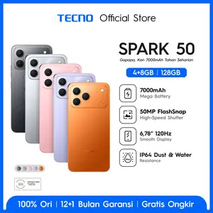 [Andriyadi] TECNO SPARK 50  - 4+8GB*/128GB, 7000mAh Mega Battery, 50MP AI Camera + FlashSnap, 120Hz 6.78" Smooth Display, IP64 High Durability - SPARK50