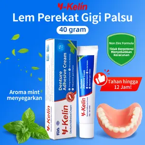 [40gr] Krim Perekat Gigi Tiruan Gigi Tiruan Gipal  / Denture Adhesive Cream Y-Kelin Gusi Mulut Kumur Sikat