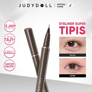 Judydoll Slim Liquid Eyeliner - Beginner Friendly Gel Eyeliner, Pigmented, Waterproof, Smudgeproof, Sweatproof
