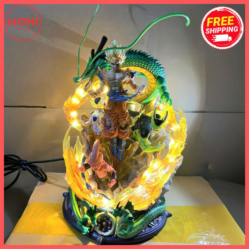 Mô hình Goku và các đối thủ Frieza, Mabu, Cell bọ hung siêu đẹp cao 23 cm - Dragon Ball Đồ Chơi Toy Anime Decor Sưu tầm