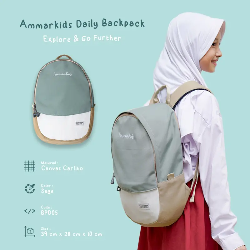 Ammarkids Daily Backpack | Tas Sekolah | Tas Ransel | Tas Ransel Sekolah Anak Laki-Laki Perempuan SD SMP 6