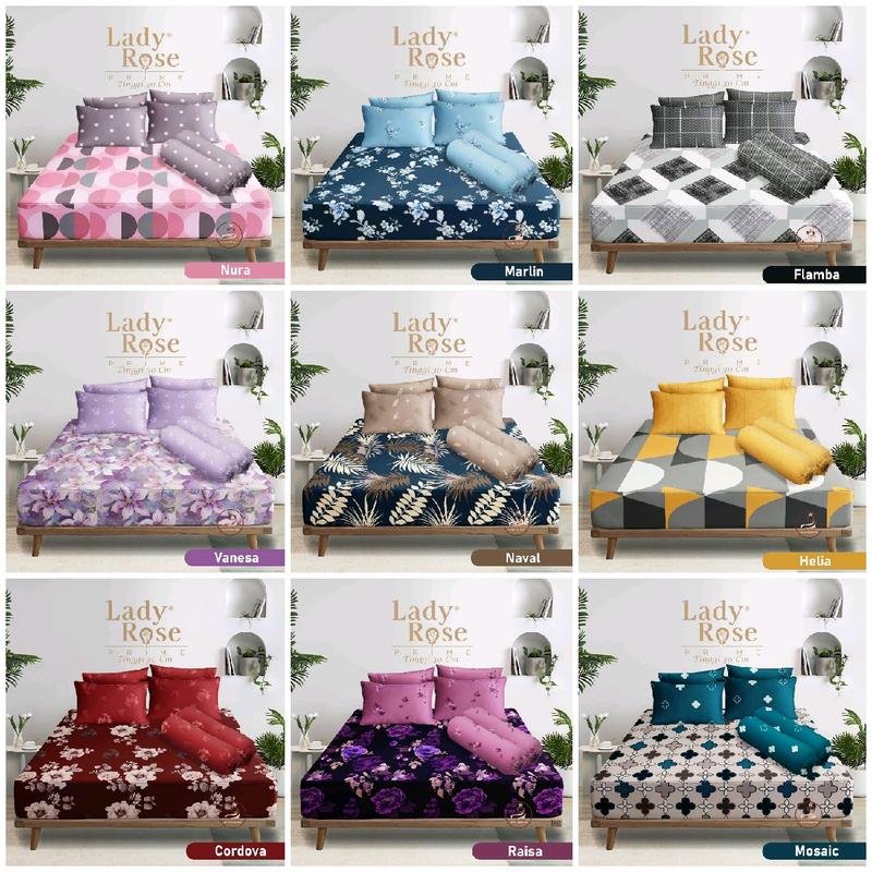 Sprei Lady rose BANTAL 4 ( 180x200 ) King Size TINGGI 30 cm 0
