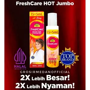 JUMBO FRESHCARE HOT JUMBO 15+5 ML BESAR! MINYAK ANGIN AROMATHERAPY SEGAR PANAS