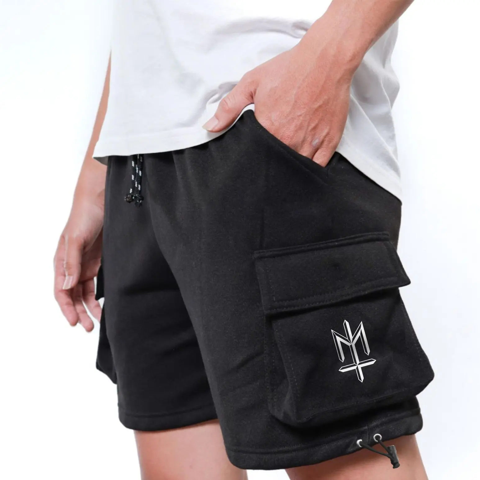 Celana Cargo Pendek MTRL Shortpant Fit Fleece Kantong Motif Lembut Nyaman Sablon Kain Katun Panjang Santai Boxer Pria hits