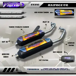 KNALPOT ORIGINAL PROVID POWER EXHAUST TAMENG PELANGI MONCONG KENOCI UNTUK MOTOR VARIO BEAT PCX N MAX AEROX MIO DLL Motorcycle