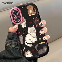 Gambar YWSBFID Casing Hp untuk OPPO A17 A17K Case Pola Kucing lucu Kasing Macarons Cesing Silikon Softcase kepulan krim Casing - Gaya1, OPPO A17 dari YWSBFID MALL Kab. Tangerang 4 Tokopedia