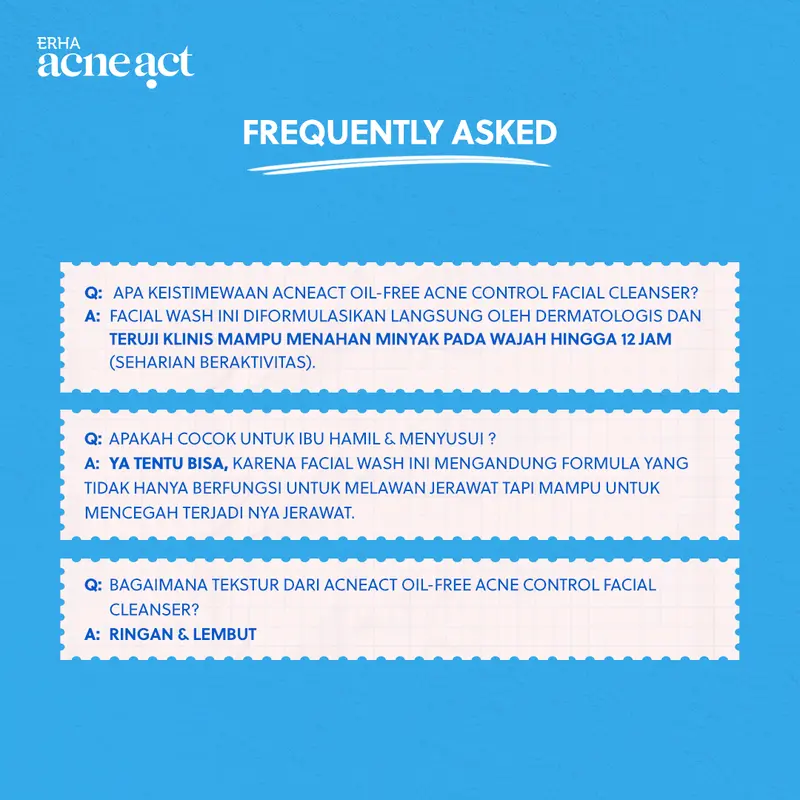ERHA AcneAct Oil-Free & Acne Control Cleanser - Sabun Wajah Jerawat Berminyak 7