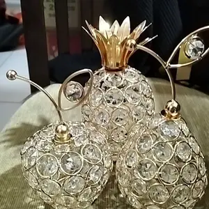 Optivia Ornamen Kristal Buah / Dekorasi Ruang Tamu Kristal Crystal Nanas pear apple pajangan mewah swarlovsky