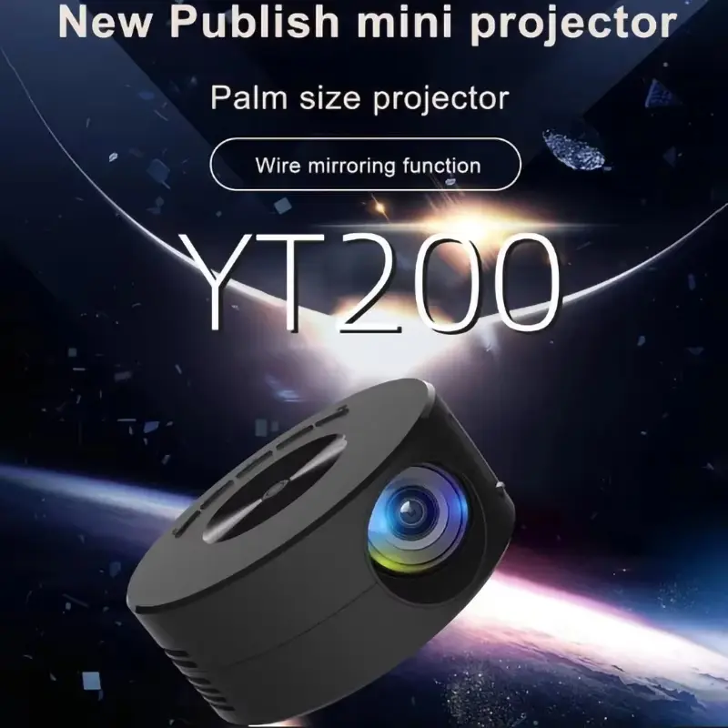 Smart Auto-Focus Android LED HD Projector, Supports 1080P Video Decoding, Portable Home Cinema for Indoor and Outdoor Use