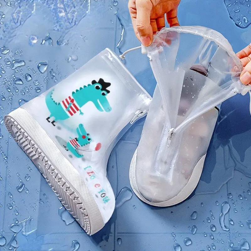 Kon551 little dinosaur unicorn kids cartoon rain boots cover rain boots