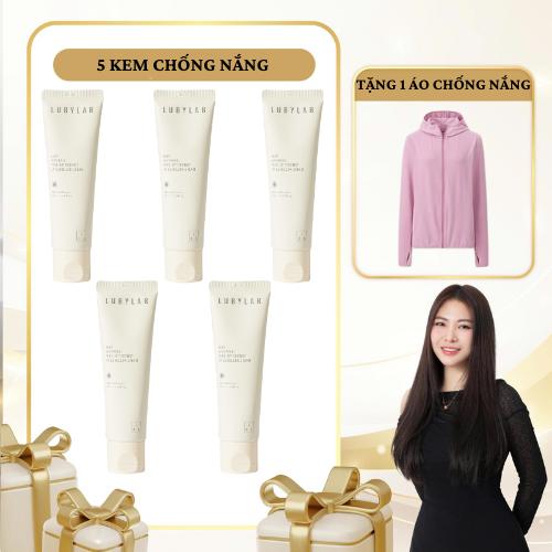 SN1670 - Combo 5 Tuýp Kem chống nắng nâng tông LubyLab Tone up essence UV Sunblock Cream Spf50+ PA++++ 50ml TẶNG 1 áo chống nắng lubylab