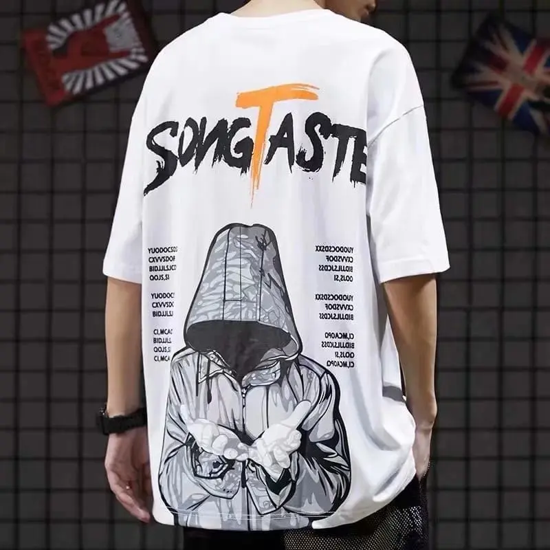 Baju Kaos Overisze Pria Wanita Unisex T-shirt Pakaian Pria Size M|L,XL,XXL,XXXL Baju Distro Outfit Cowok Unisex Terlaris Oversize SONGTA  - SEFO.ID 8